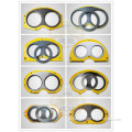 Concrete pump wear plate, spectacle plate and cutting ring